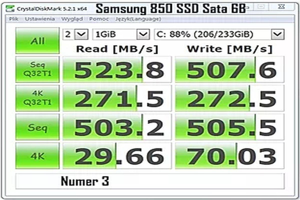 Tabela prędkości dysk ssd